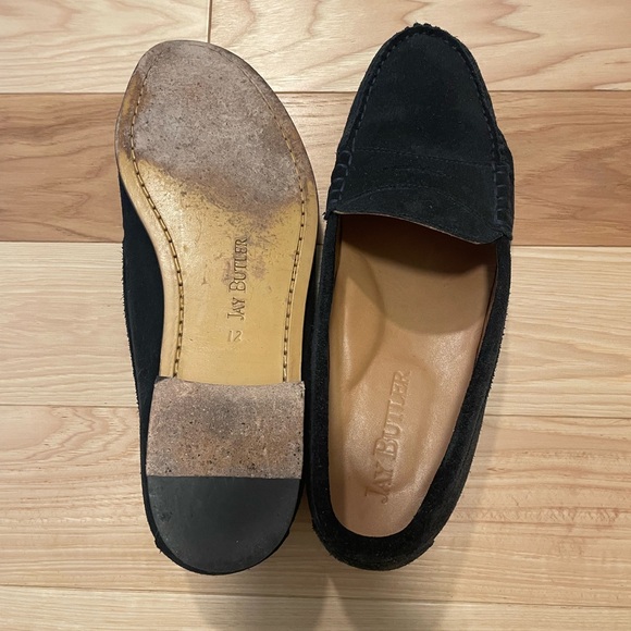 Jay Butler Navy Blue Suede Cromwell Loafers